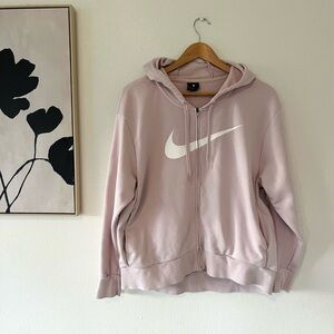 Nike Women's Light Pink Zip-Up Hoodie